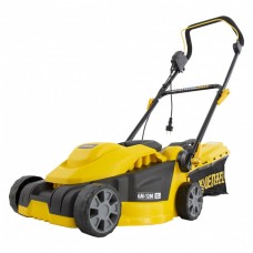 Газонокосилка электрическая GM-1200, 1200 Вт, ширина 32 см, 3 уровня, травосборник 25 л. Denzel
